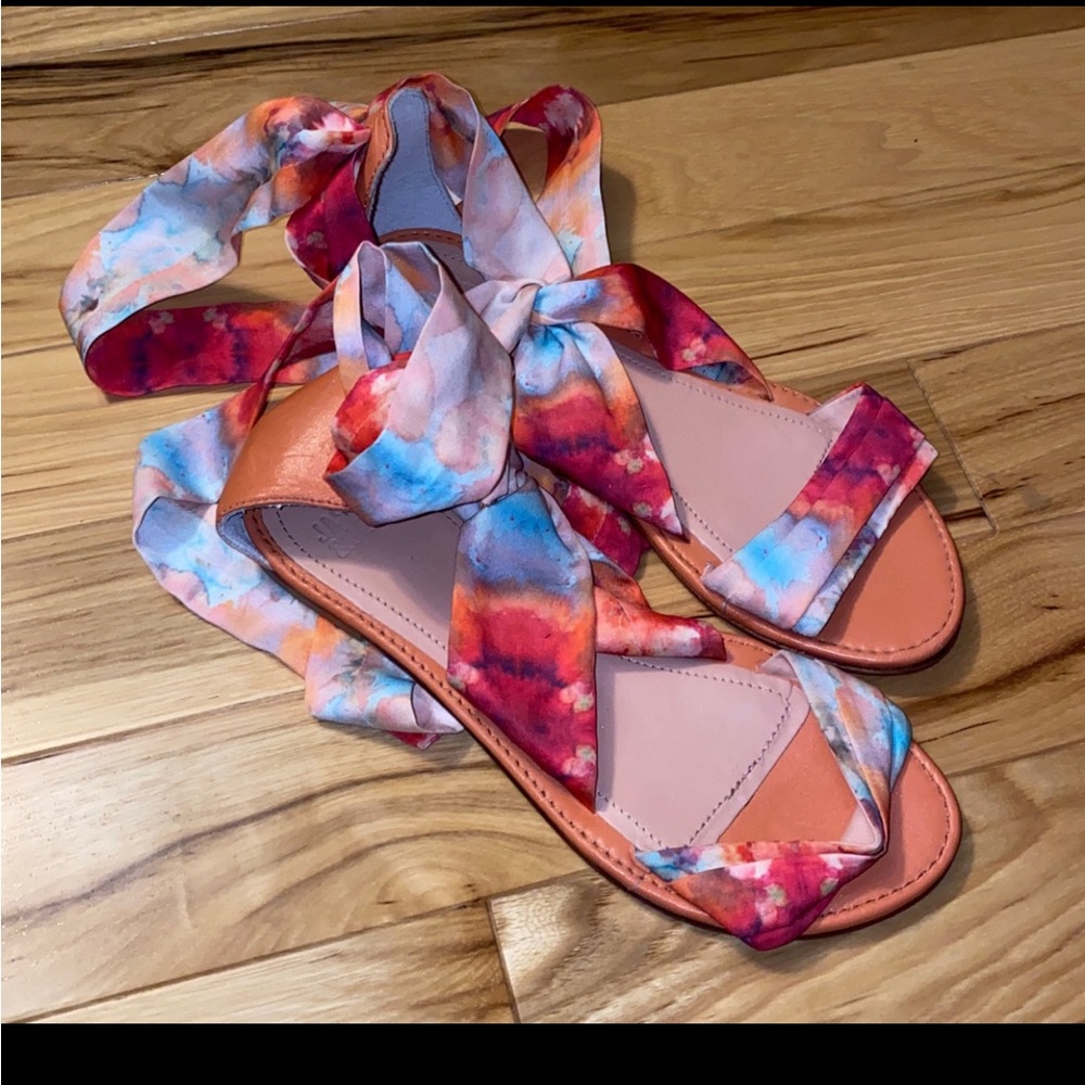 Anthropologie Jasper & Jeera ankle-tie sandals! 37